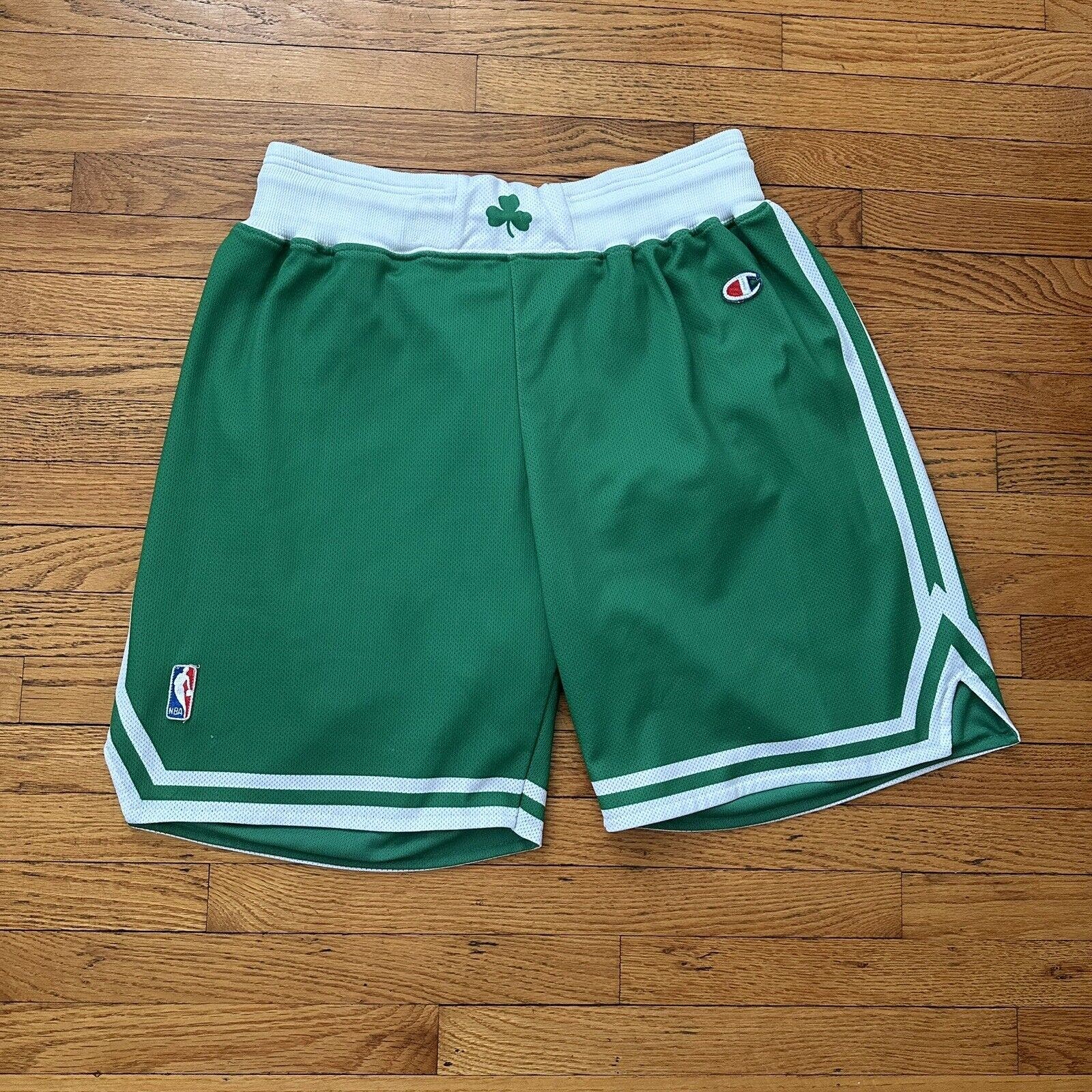 Vintage 90s Champion Boston Celtics Basketball Shorts XL NBA Europe RARE
