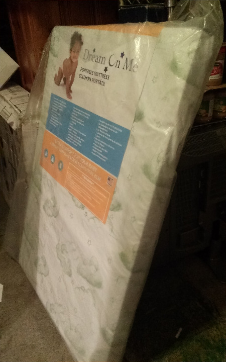 Dream On Me Sunset 3 Portable Crib Mini Mattress Extra Firm Fiber Waterproof