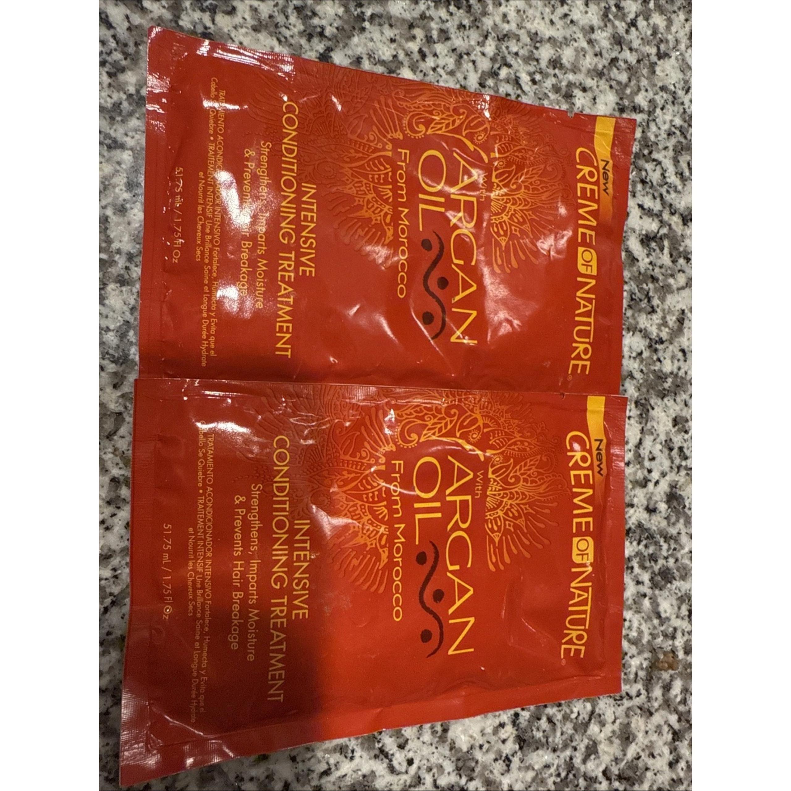 CREME of NATURE. ARGAN OIL Intensive CONDITIONING TREATMENT, 1.75 oz ( LOT OF 2)