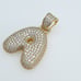 925 Sterling Silver Cubic Zircon Pendant, UU1P7A7126