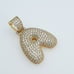 925 Sterling Silver Cubic Zircon Pendant, UU1P7A7126