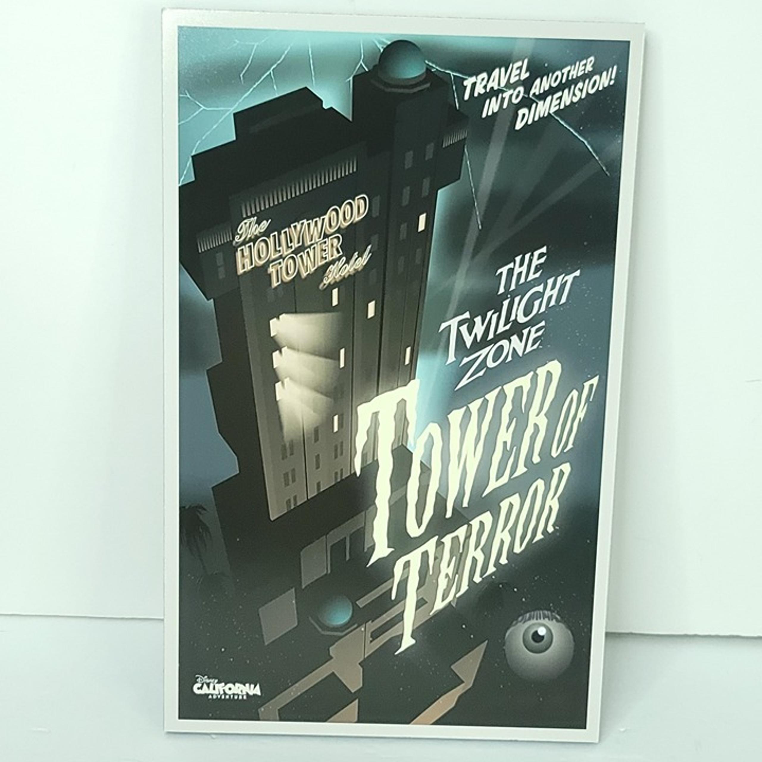 Tower Of Terror Twilight Zone Wall Photo Art Board Print 11.75in x 7.25in