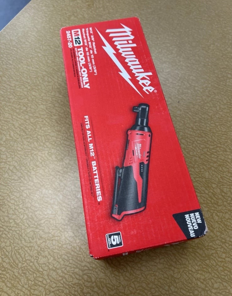 Milwaukee 2457-20 M12 12V 3/8" Inch Cordless Ratchet (Tool Only)