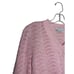 Vintage Julie Knitwear Pink Metallic Open Knit V-Neck Sweater Women Size XS or S