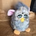 Gray Furby Green Eyes