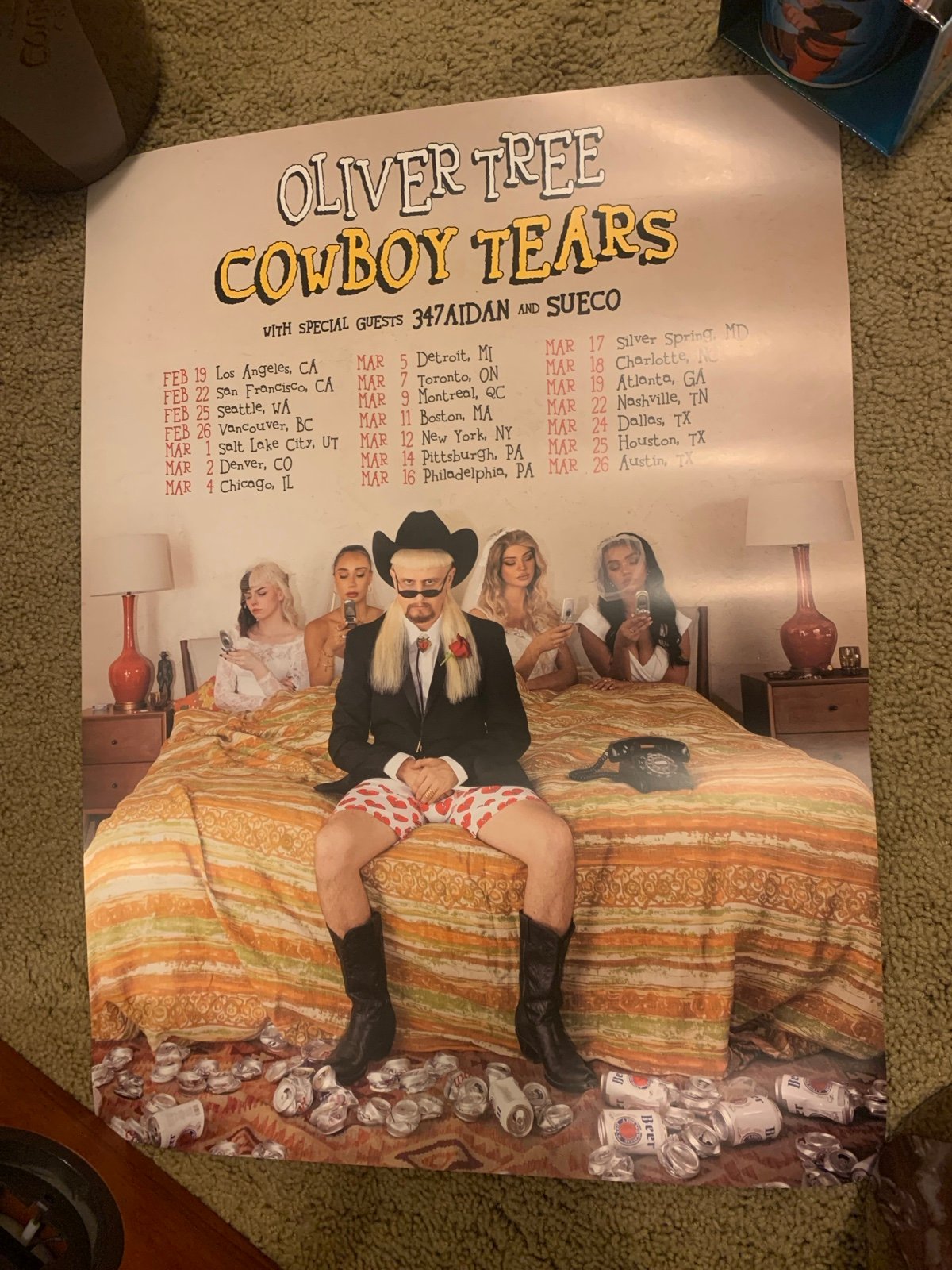 Oliver Tree Cowboy Tears Tour official poster