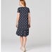 J. Jill Navy Elliptical Knit Paisley Print Flounced Hem Dress, L