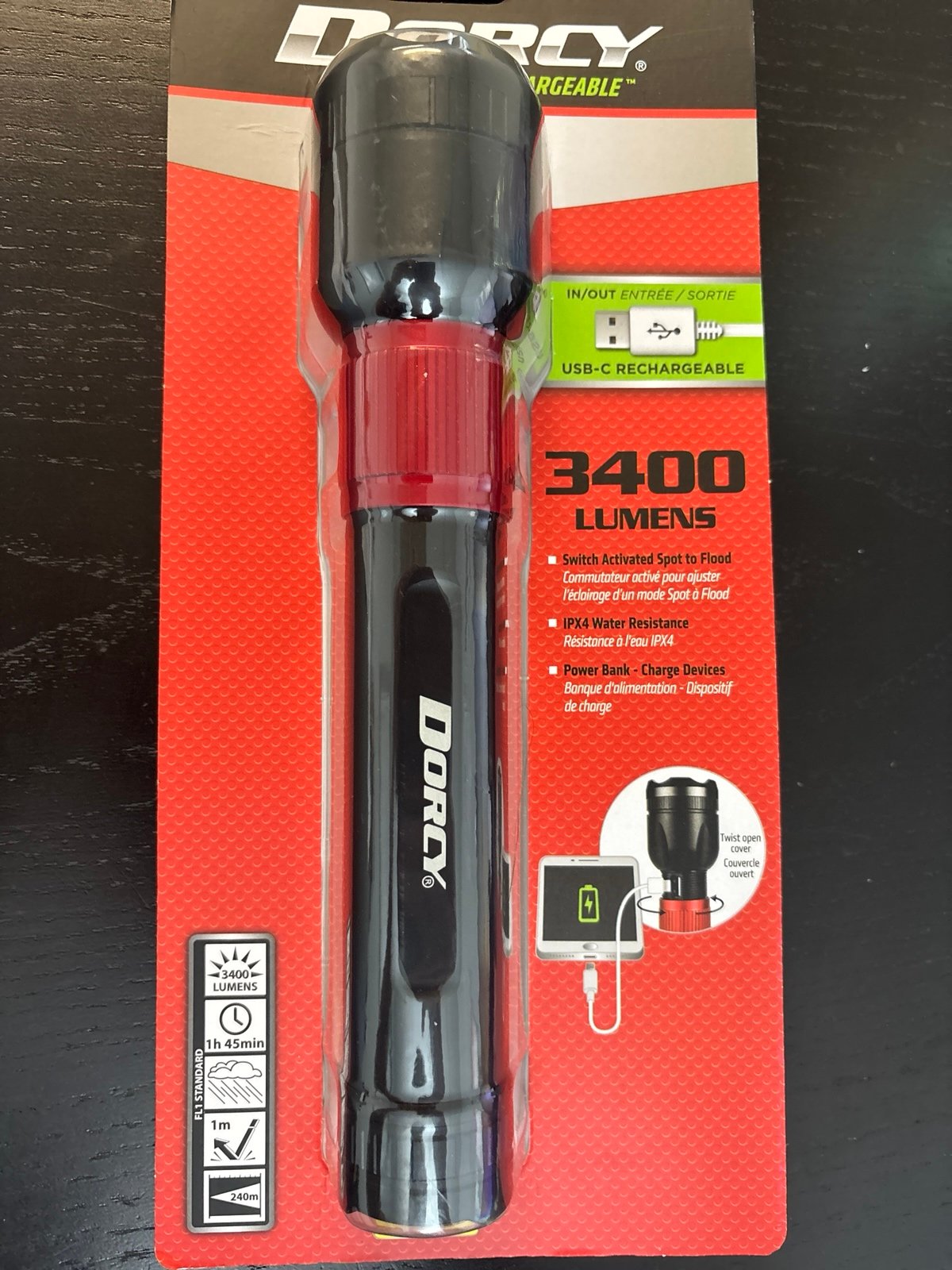 Dorcy ultra HD rechargeable flashlight