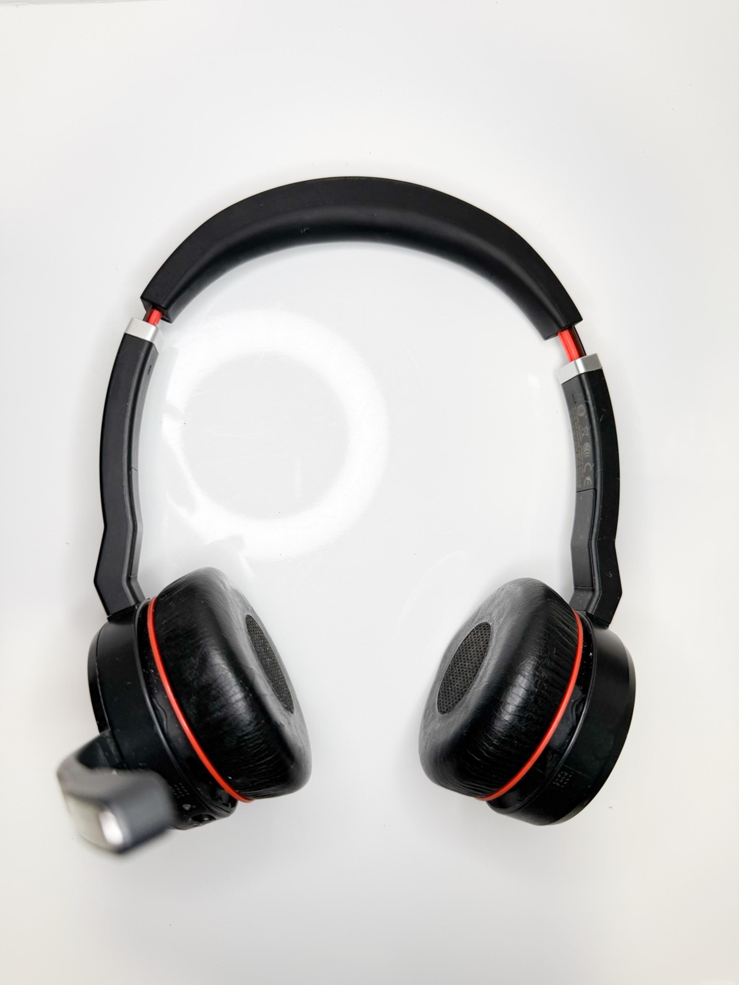 Evolve 75 HSC040W Wireless Stereo Bluetooth Headset/Headphones Black & Red - Jabra