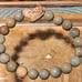 Natural Gray/Blue Alashan Bracelet with High-Quality Rhodonite Carved Heart