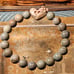 Natural Gray/Blue Alashan Bracelet with High-Quality Rhodonite Carved Heart