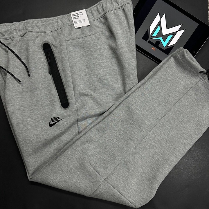 Nike NSW Tech Fleece Straight Pants DQ4312-063 Grey Men’s 2XL Toggle Cuffs