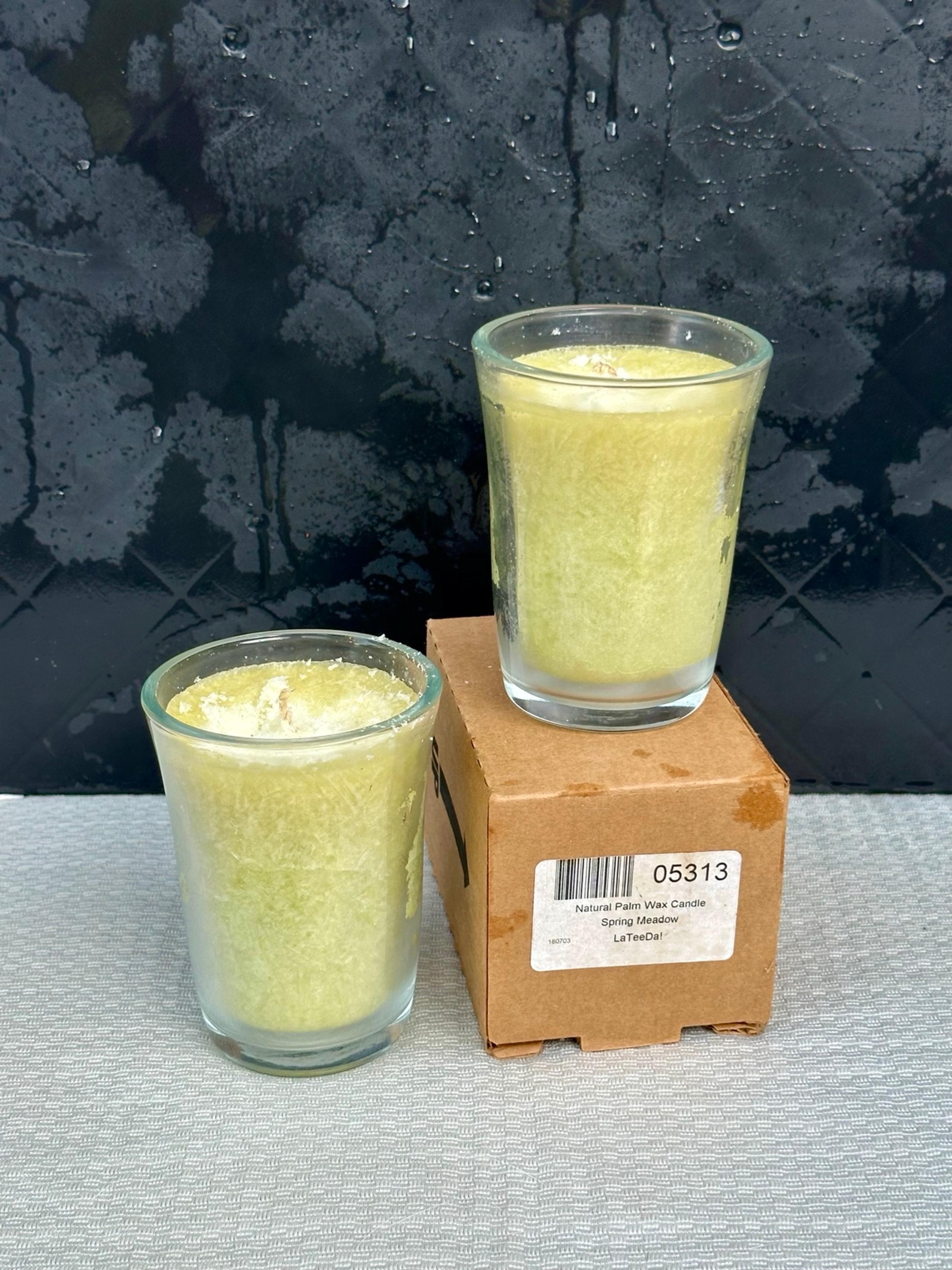 celebrating home Natural Palm Wax Candle Spring Meadow 2pcs