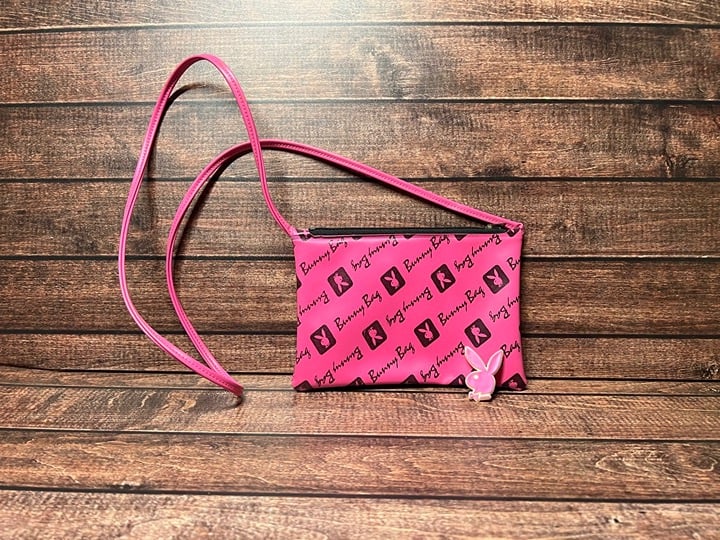 Playboy Bunny Bag mid 80’s Vintage Tip Bag Rare Hot Pink with Pink Button
