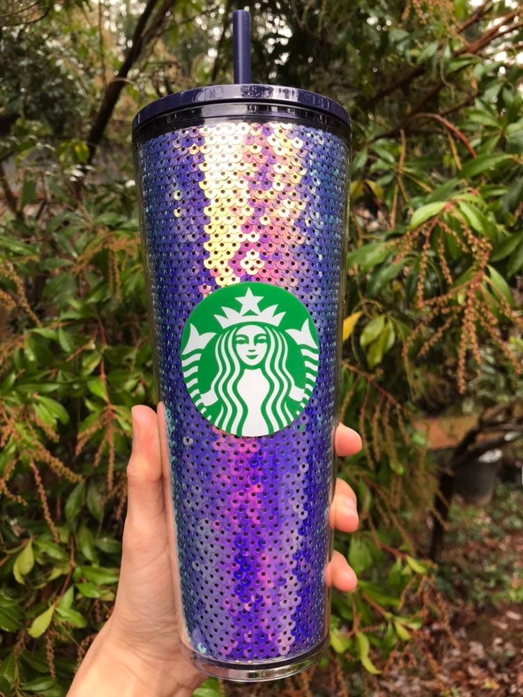 Starbucks holiday iridescent sequin