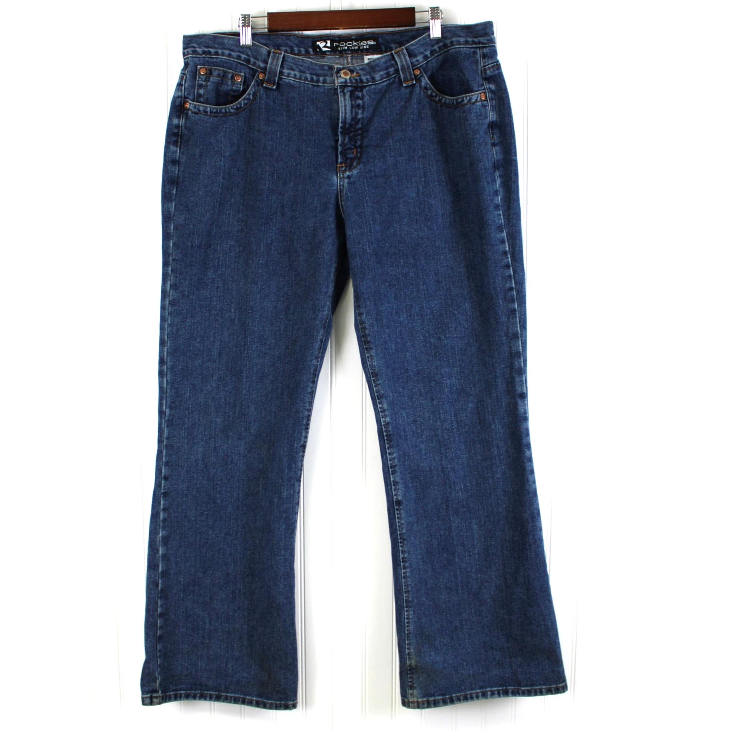 Rockies Womens 20R Jeans Slim Low Rise Jeans Straight Leg Western Rodeo Flaw