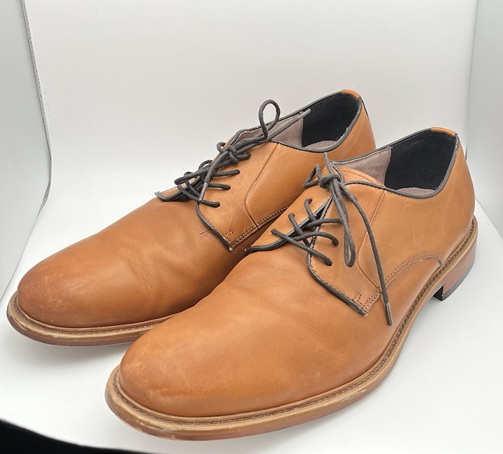Banana Republic Brown Leather Oxfords Ortholite Dress Derby Shoes Men's 11.5M