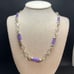 Sterling Silver 925 Handmade Lavender Barrel Jade Station Scroll Link Chain 16