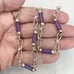 Sterling Silver 925 Handmade Lavender Barrel Jade Station Scroll Link Chain 16