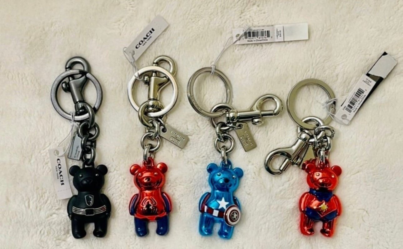 Set of 4 Coach Spiderman, black panther Captain America, Wonder Woman