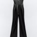NEW BLOGGER FAV ZARA STRAPLESS FAUX LEATHER JUMPSUIT