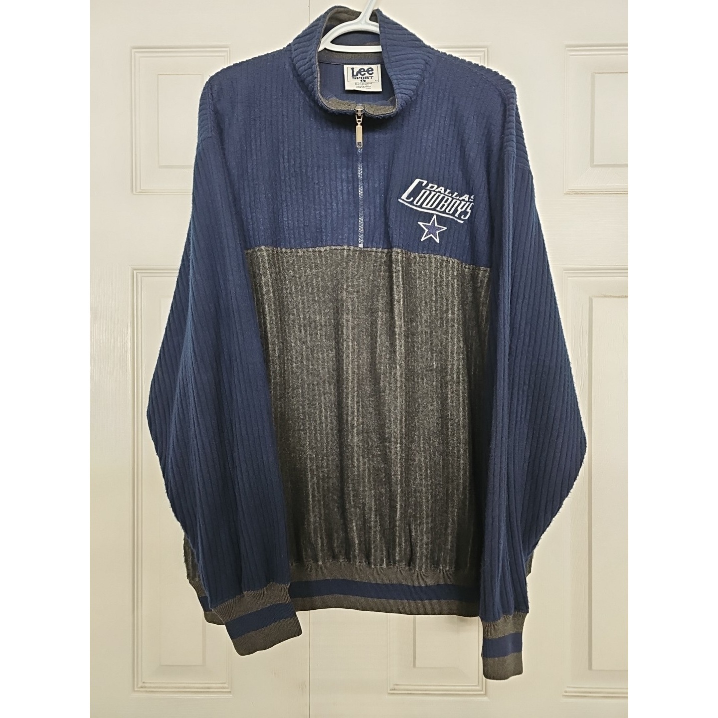 Vintage Dallas Cowboys Lee Sport Fleece Pullover Large 1/4 Zip