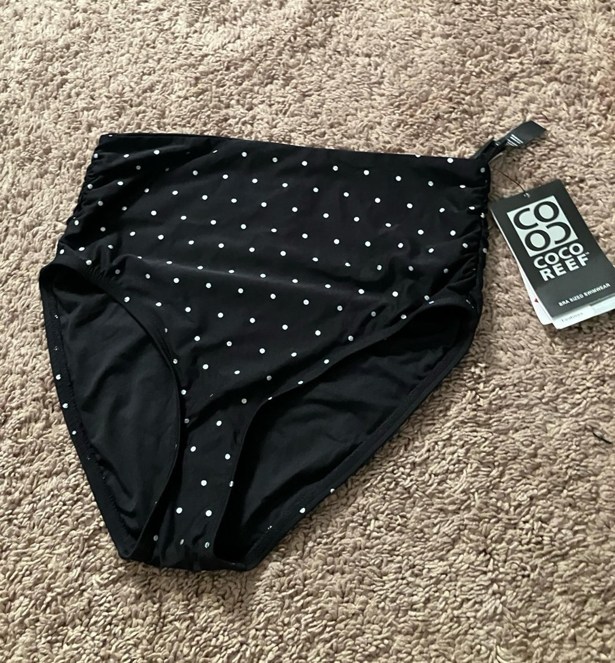 Coco Reef Black Polka Dot Contouring Bottoms Swimwear
