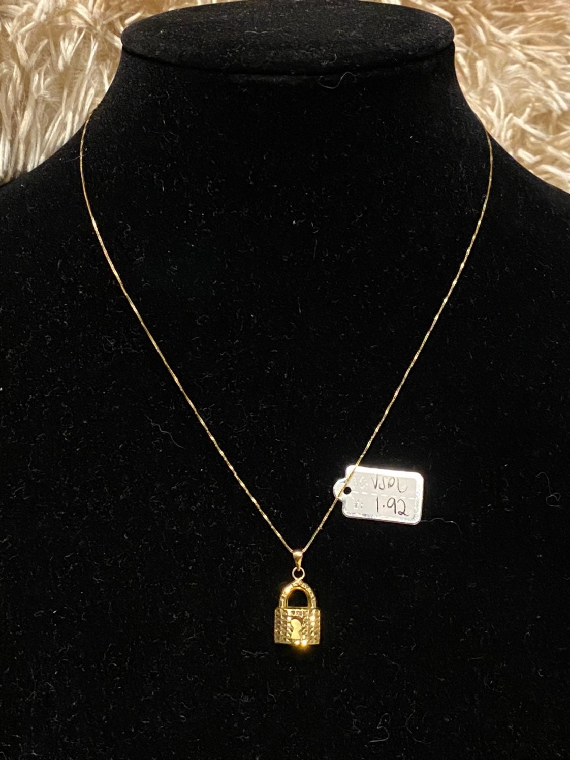18k VSL lock Saudi GOLD NECKLACE