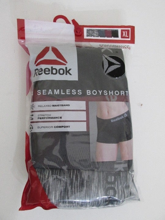 4 Pack Reebok Women/’s Underwear Performance Seamless Boyshorts