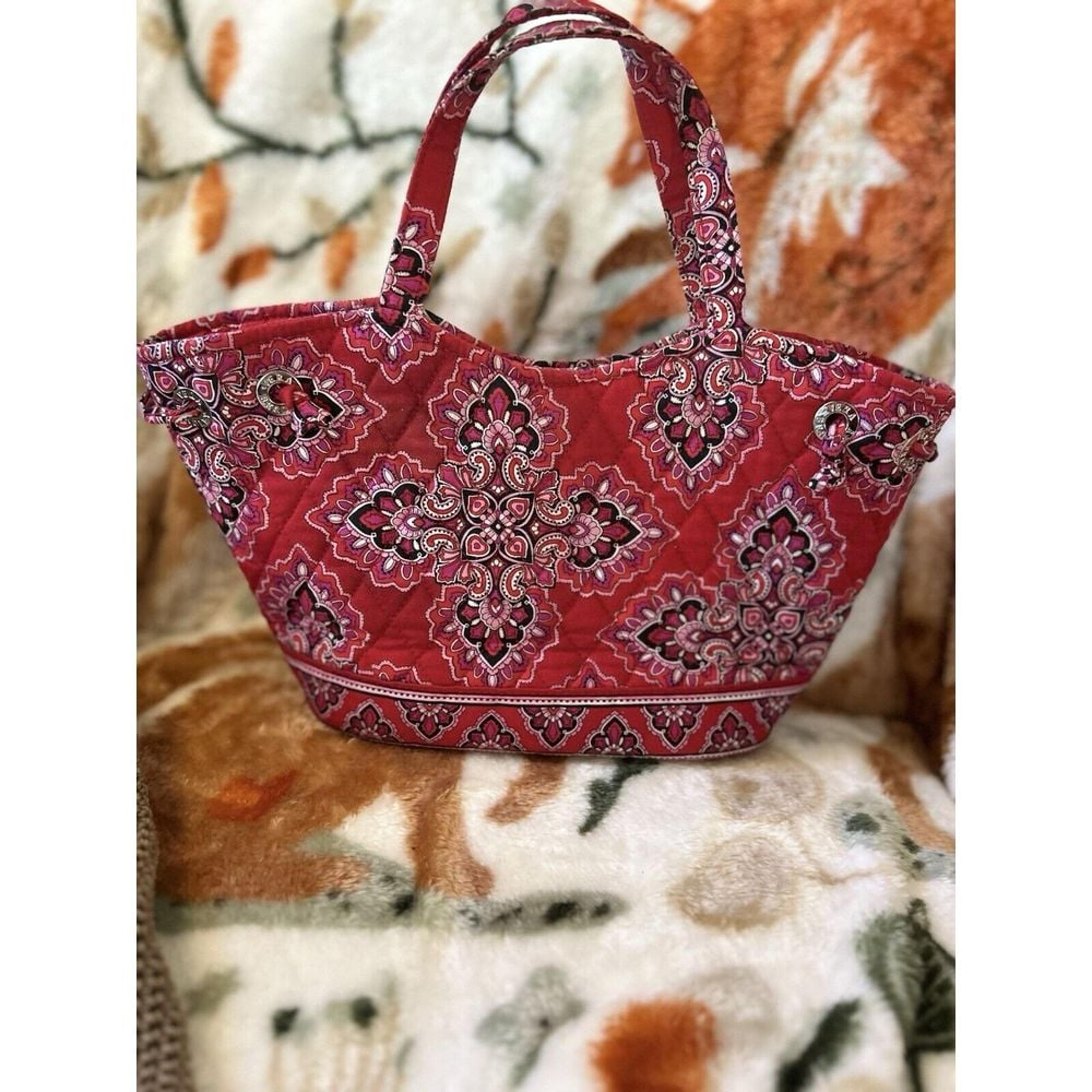 Frankly Scarlet Pattern Small Bucket Tote, Double Handles - Vera Bradley