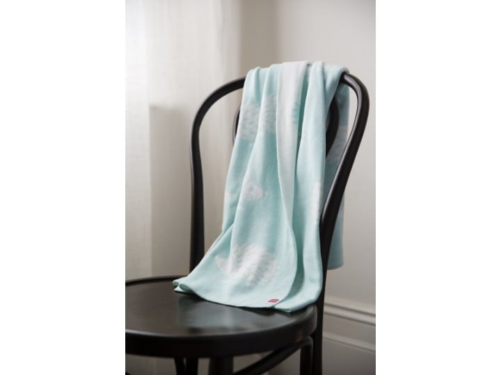 NEW Boutique Speckled House Organic Cotton Baby Crib Reversible Blanket Hedgehog