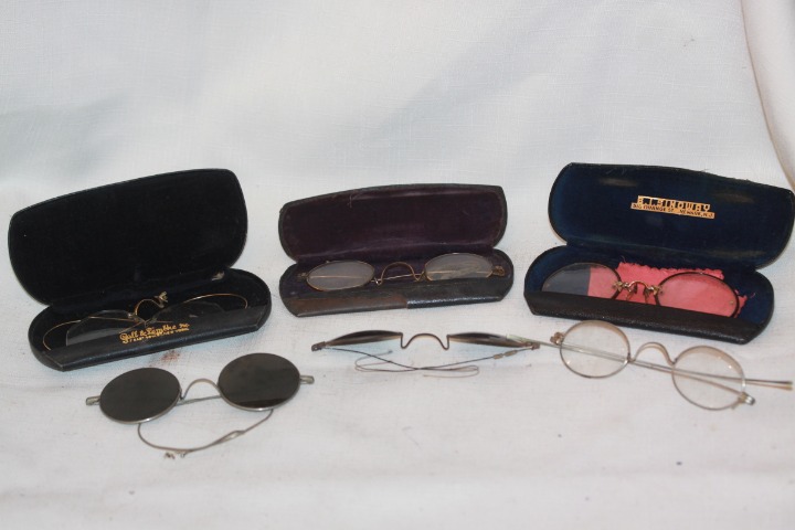 6 Vintage Wire Eyeglasses Frames 12k gf