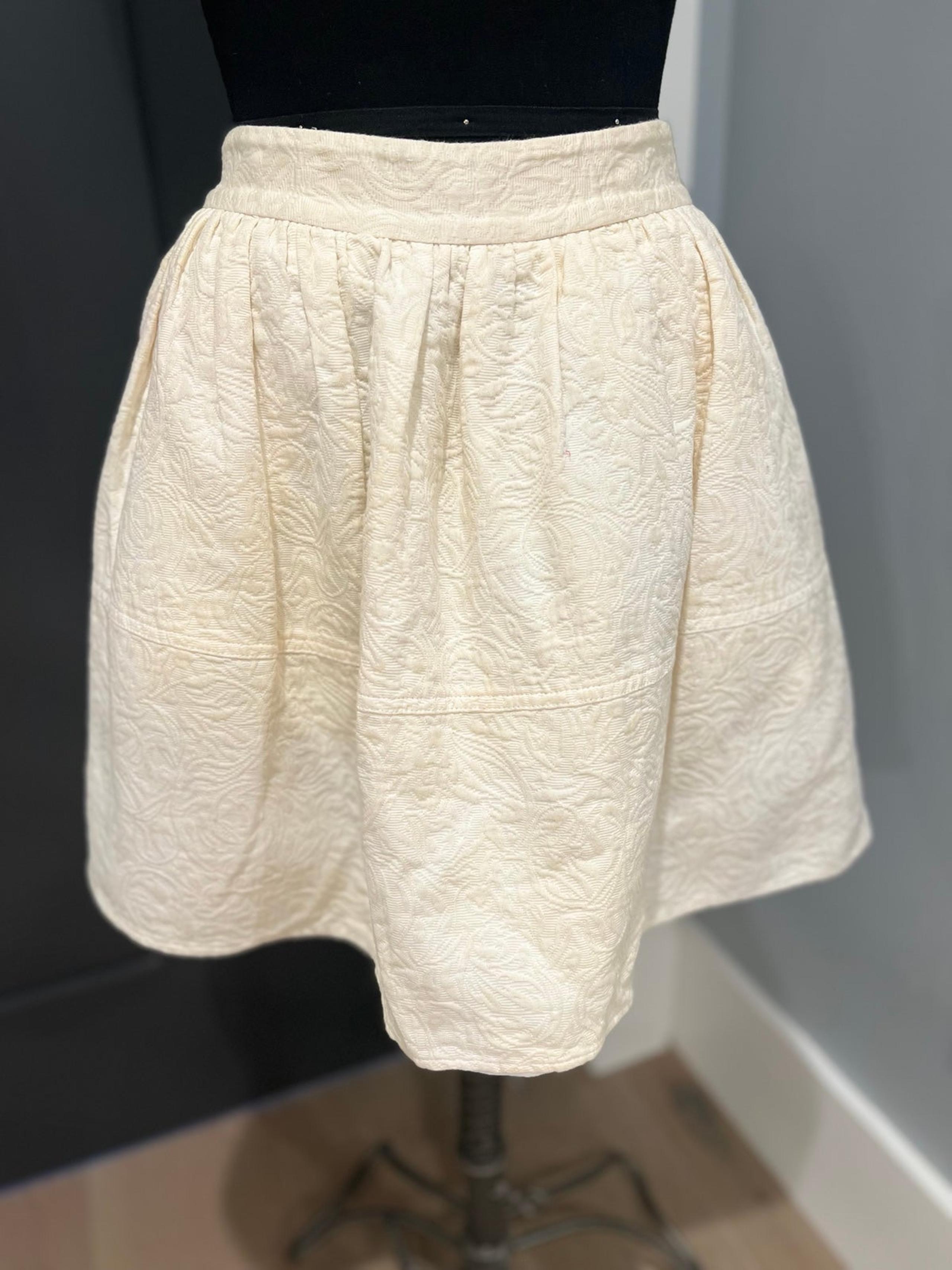 Express Cream Jacquard Full Skirt