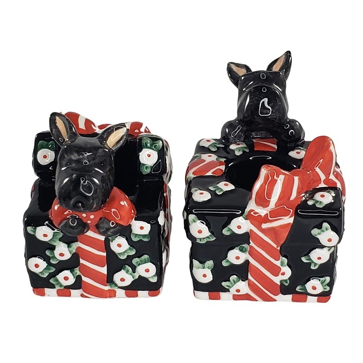 Mary Engelbreit Henry Scottie Dog Candle Holders Scottish Terrier Present