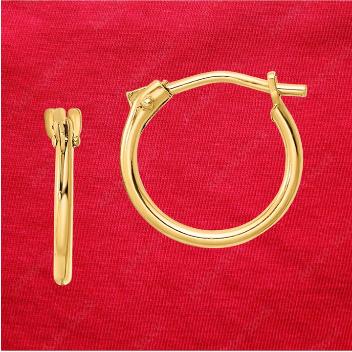 14K Madi K Polished Hoop Earrings