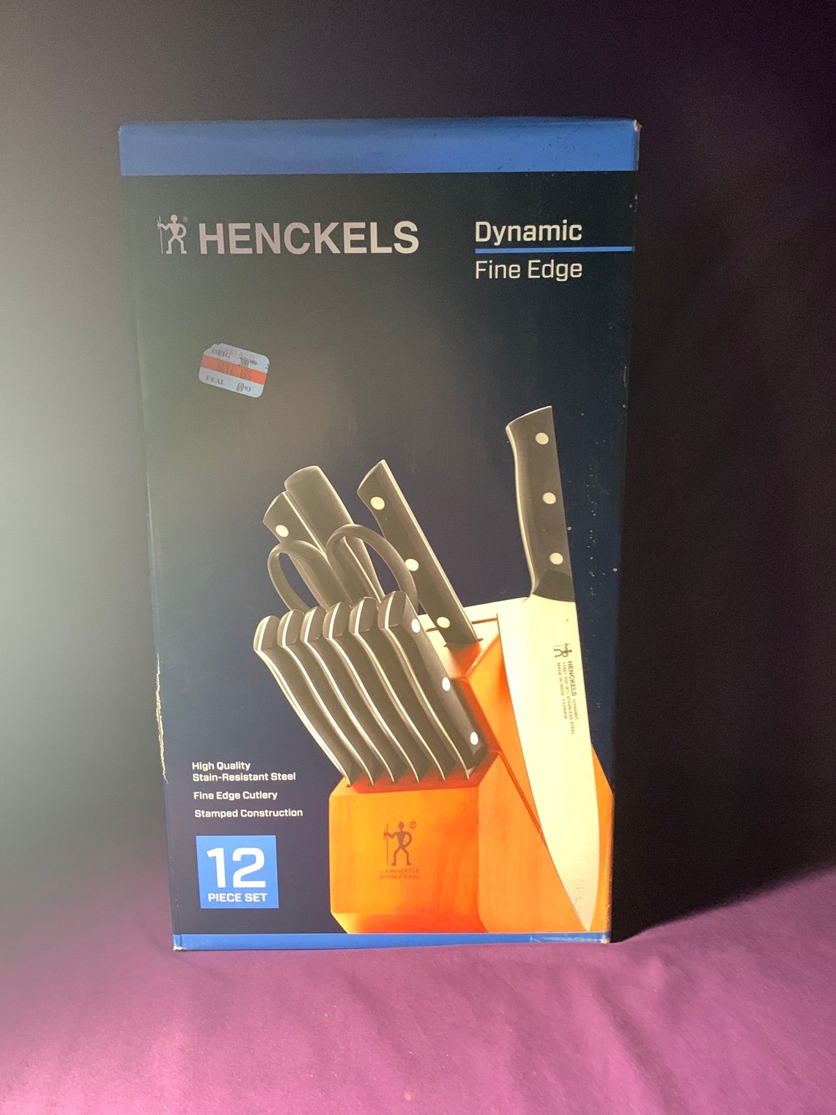 Brand New set of beautiful HENCKELS knife set with wooden block
