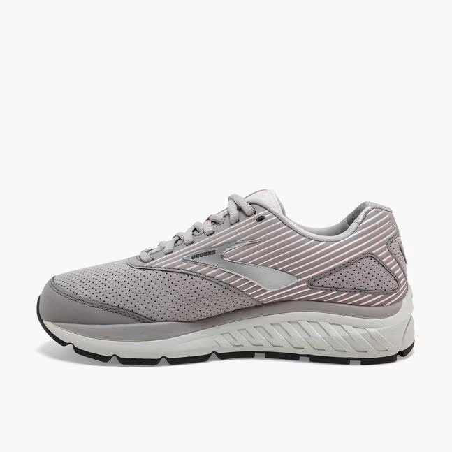Brooks Addiction Walker Suede, Color - Alloy/Oyster/Peach
