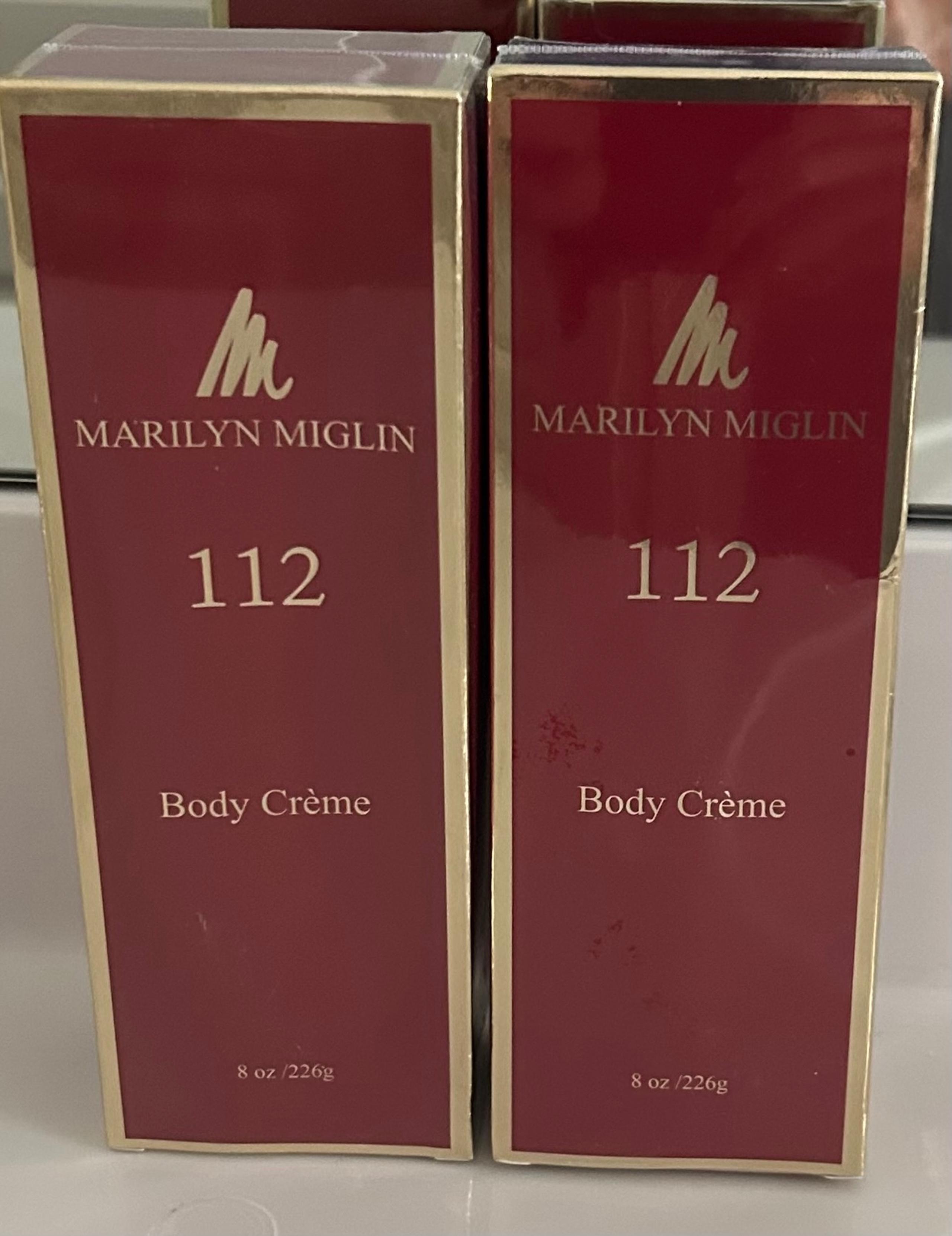 Marilyn Miglin 112 Body Crème 8 oz Quantity 2 New - In Sealed Boxes