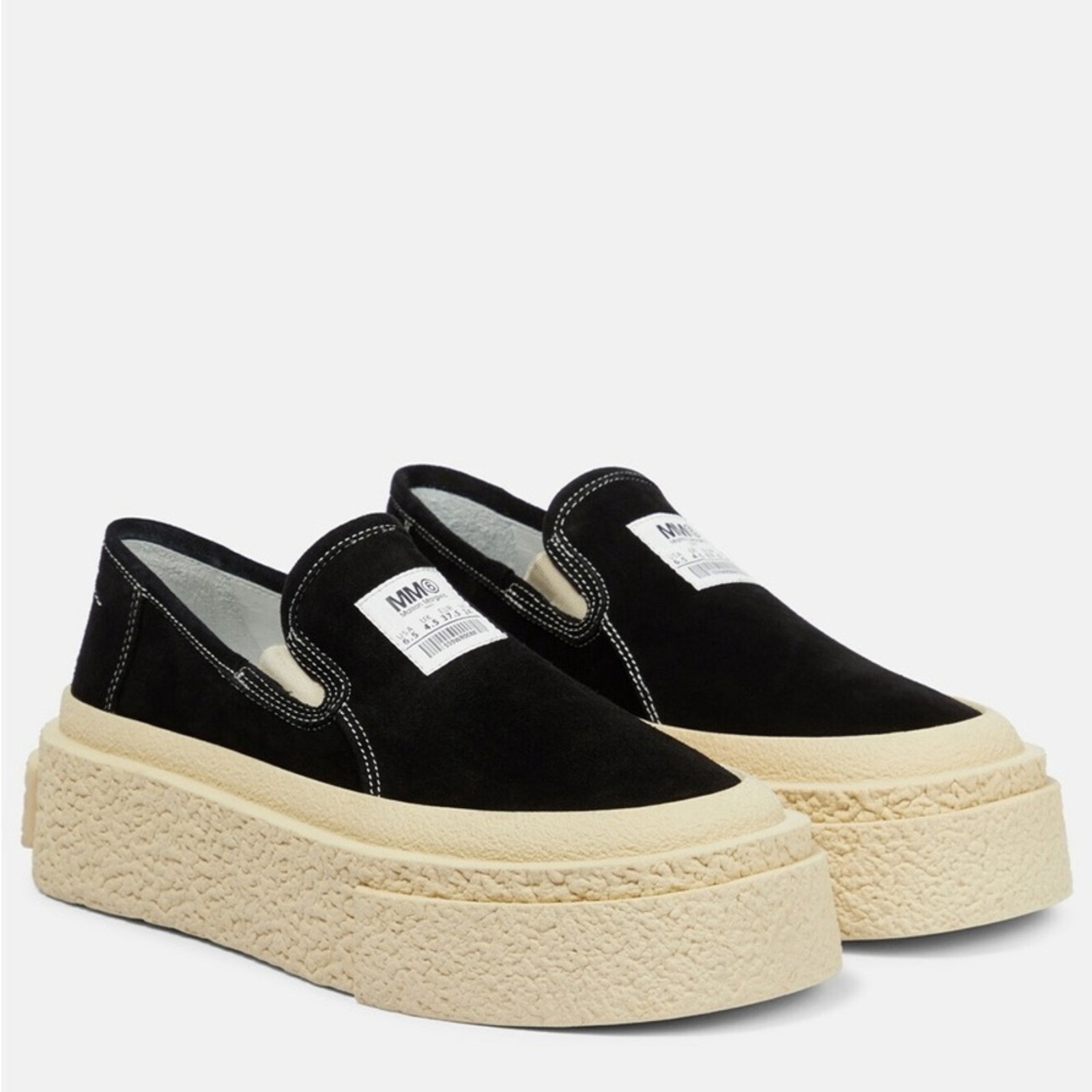 MM6 Maison Margiela - Suede platform slip-on sneakers