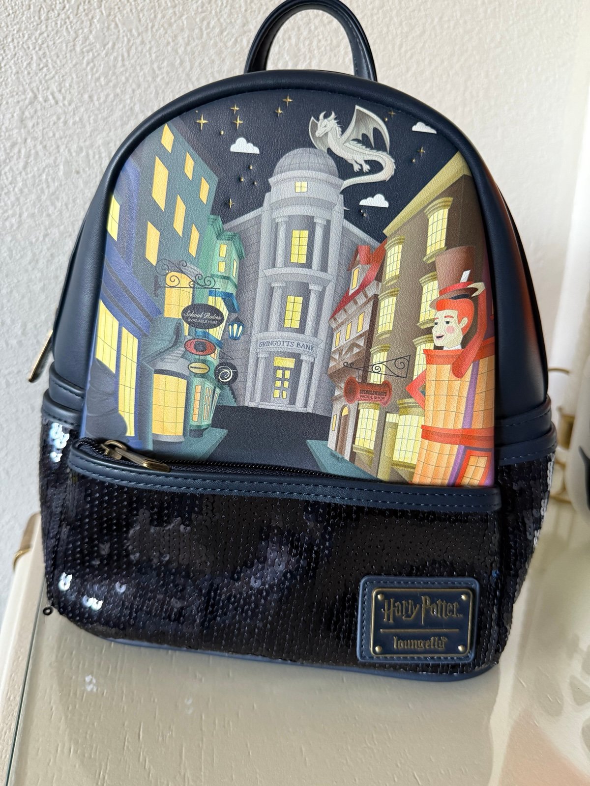 Loungefly Harry Potter Diagon Alley Sequin Mini Backpack