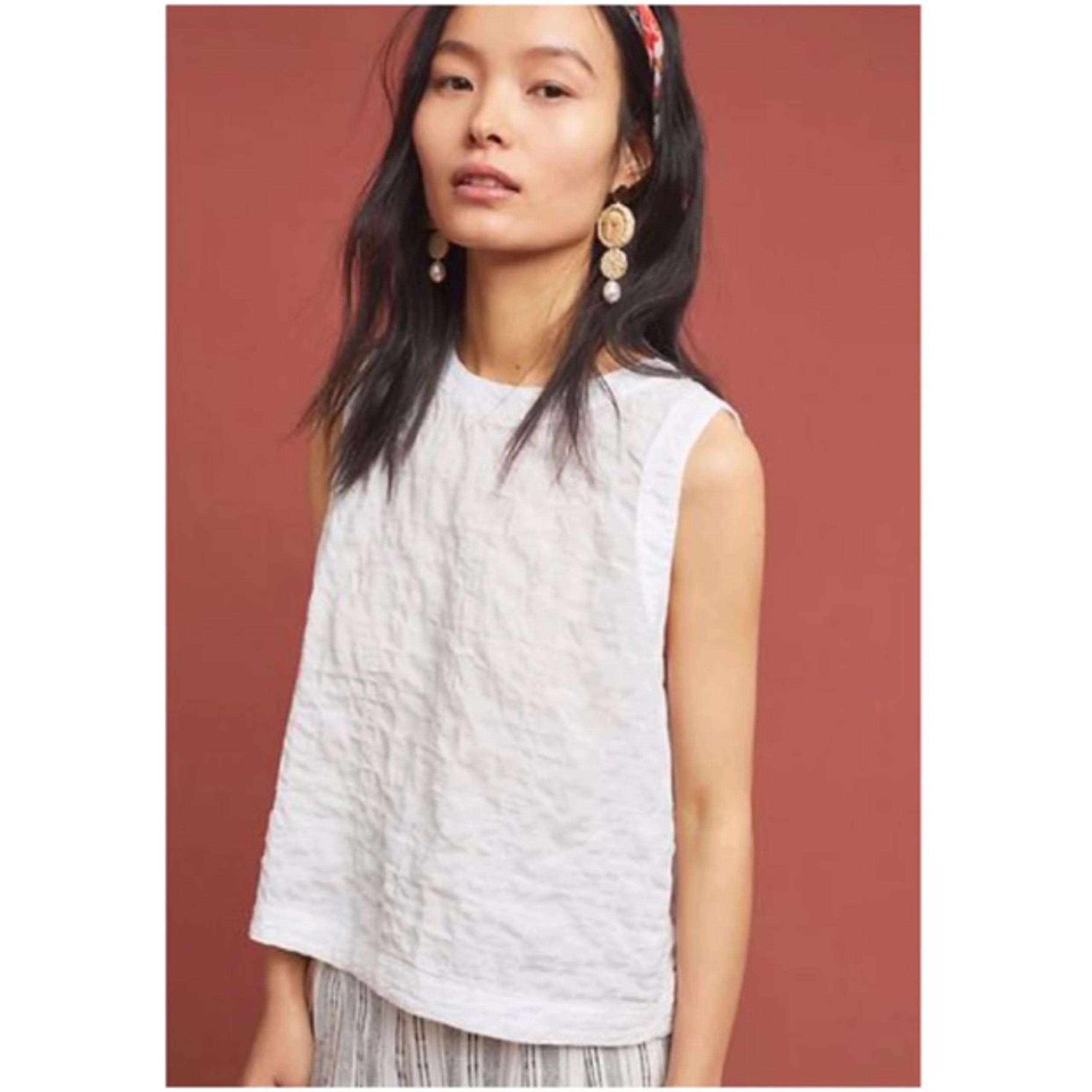 Anthropologie Cloth & Stone Lace-Up Top