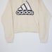 Adidas Women's Essential Outlined Logo French Terry Pullover Hoodie Cream Size