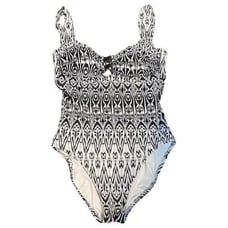Anne Cole Black and White Swimsuit Full Coverage Size 6