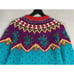 Vintage 100% Wool Knit Cardigan Sweater Fair Isle Pattern Jamaica L Category 1