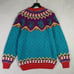 Vintage 100% Wool Knit Cardigan Sweater Fair Isle Pattern Jamaica L Category 1