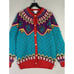 Vintage 100% Wool Knit Cardigan Sweater Fair Isle Pattern Jamaica L Category 1