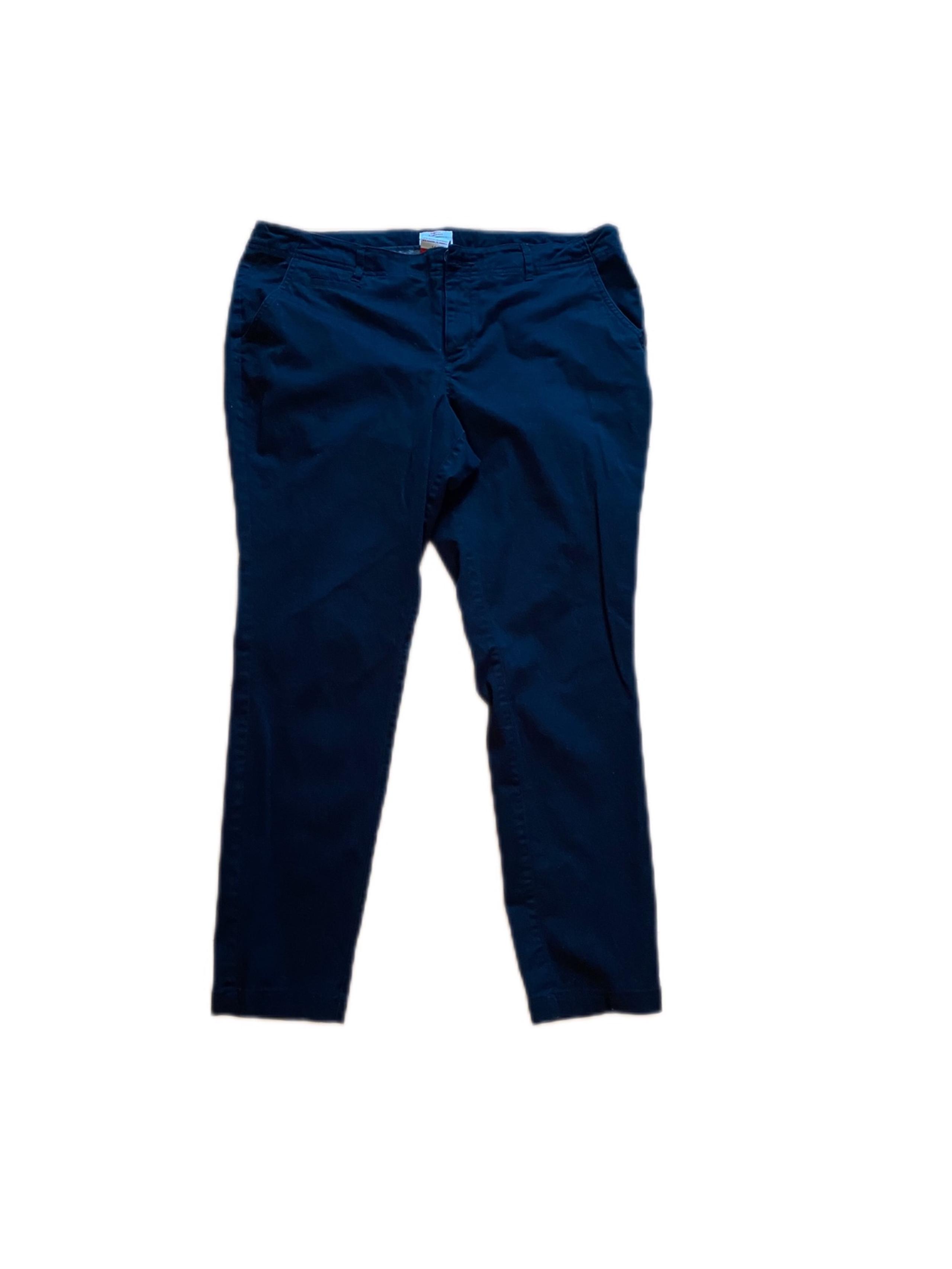 Merona pants cotton black modern fit stretch pockets, ankle 14 trousers