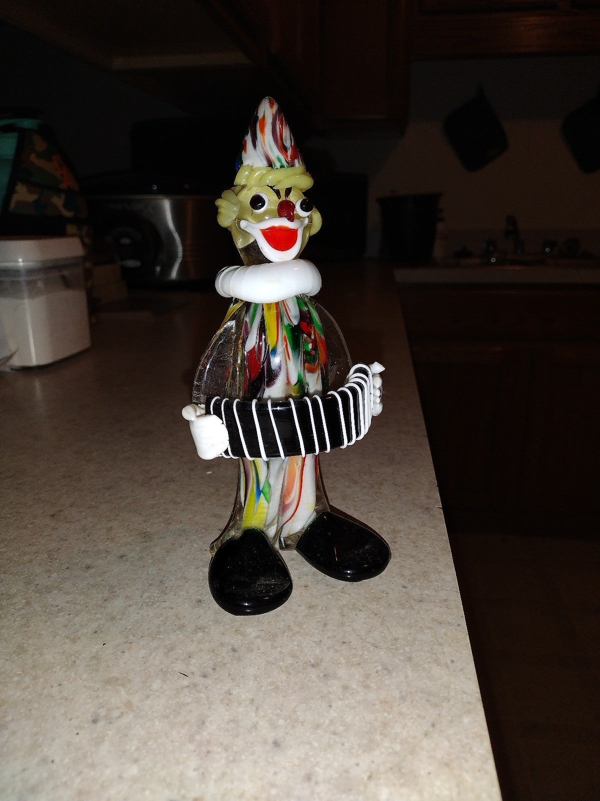 Antique glass clown