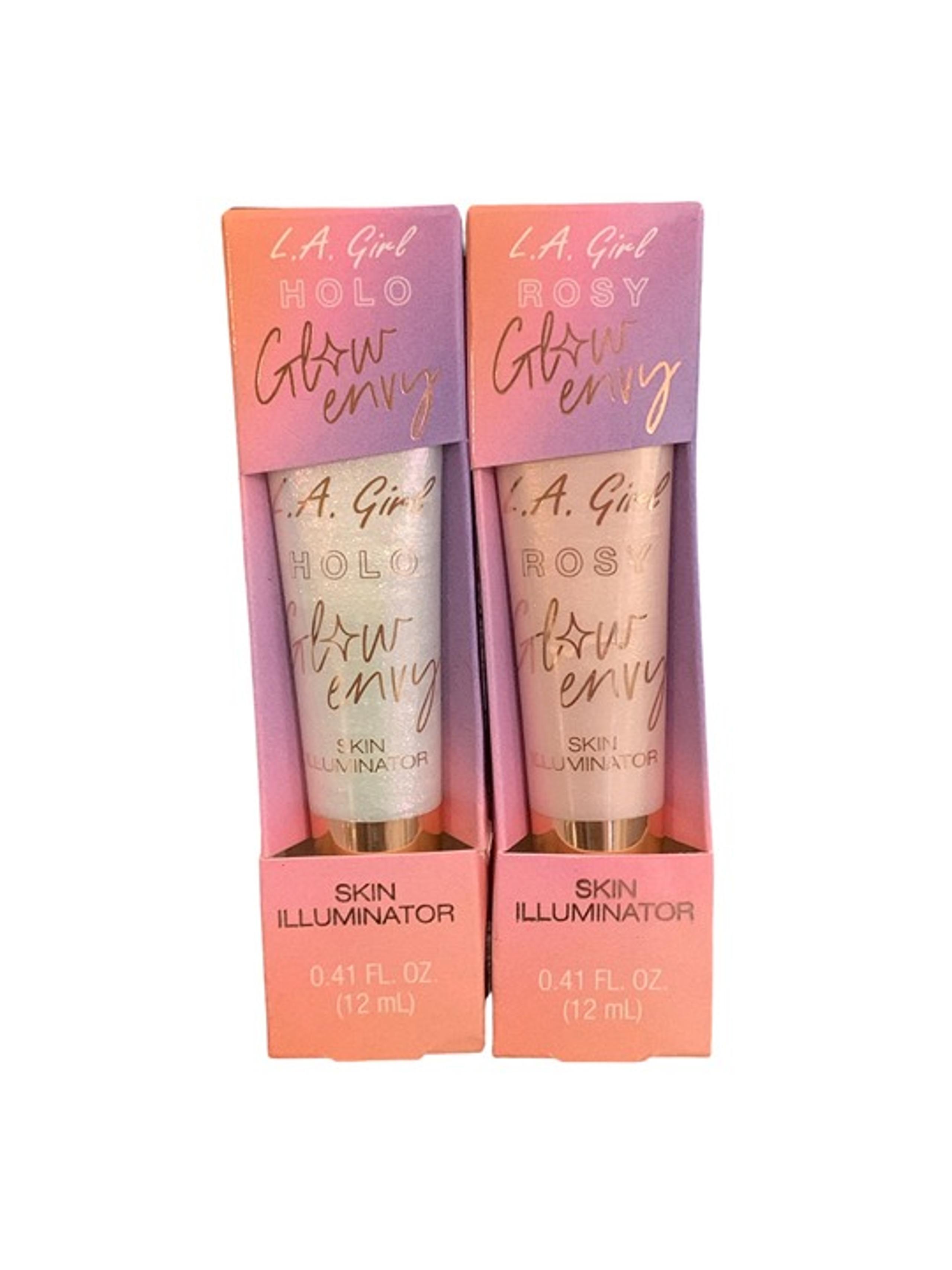 2 Pack L.A. Girl Glow Envy Liquid Formula Skin Illuminator - Holo and Rosy Glow