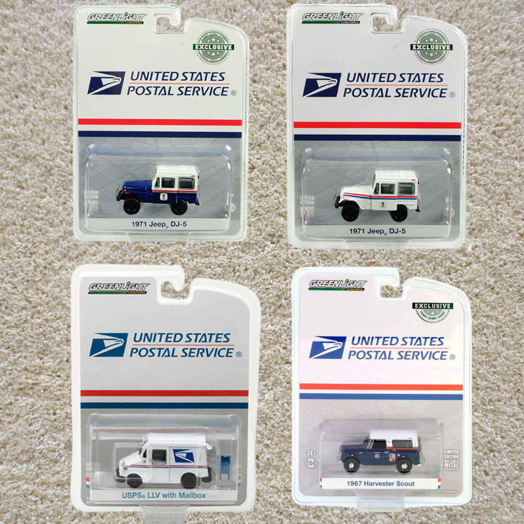 United States Postal Service USPS Die-Cast Car Lot of 4 Hobby Exclusive Series